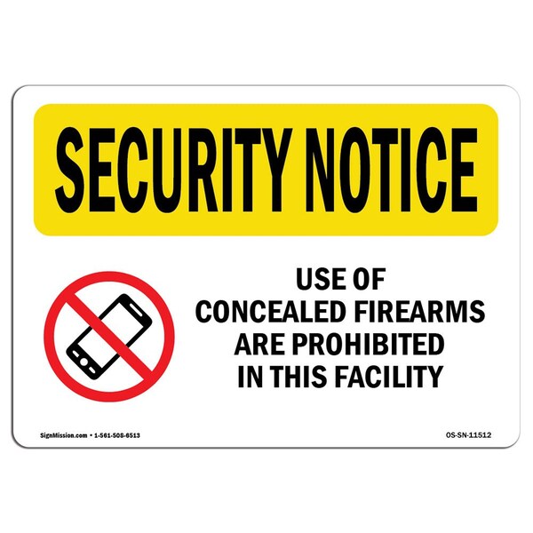 OSHA Security Sign, 3.5" Height, 5" Width, Cellular Phone Prohibited Facility, Landscape, 10PK